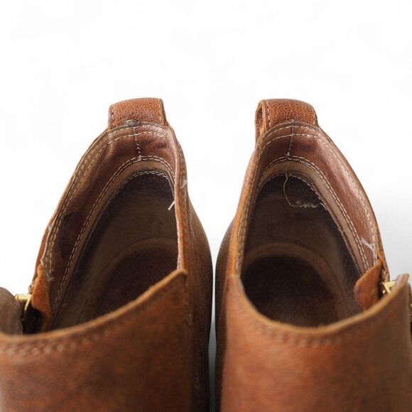 UGG Glee Leather Side Zip Ankle Booties Distressed Brown 1020262 Women's 8 - Picture 11 of 11